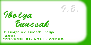 ibolya buncsak business card